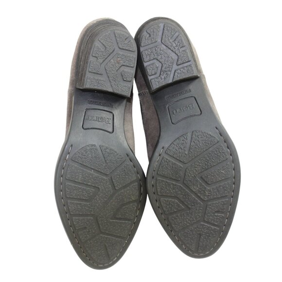 Born Dallia Charcoal Gray Leather Suede Slip On Ankle Boot Size 9 - Picture 8 of 9